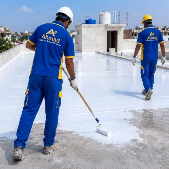 Professional waterproofing team providing structural protection in Nowshera Virkan